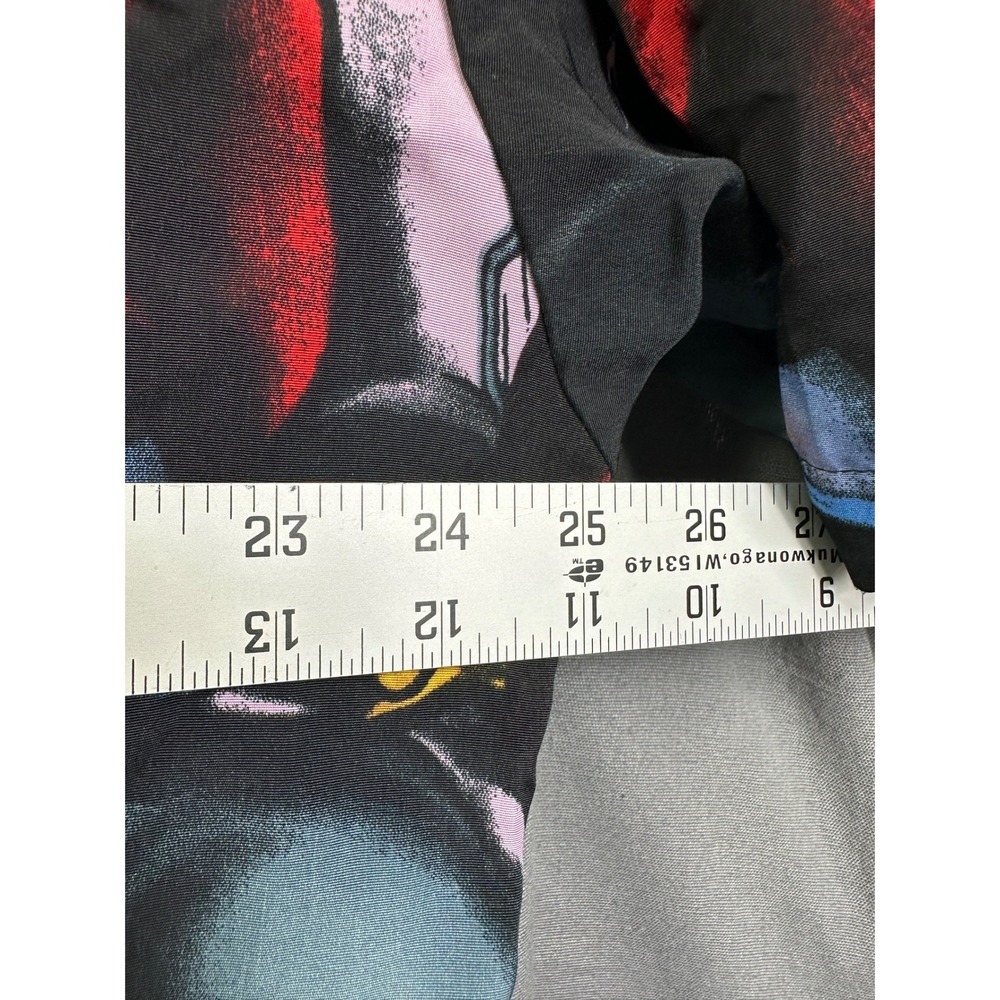 Billion Bay Men's Anime Warrior Graphic Button Down Shirt Black Red Large L - Picture 4 of 10
